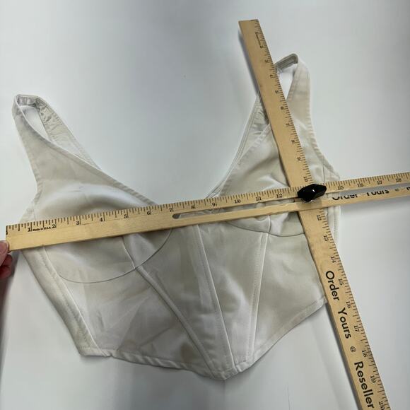 Bardot Top Womens 2 X Small White Bronte Corset Cropped - Picture 8 of 13